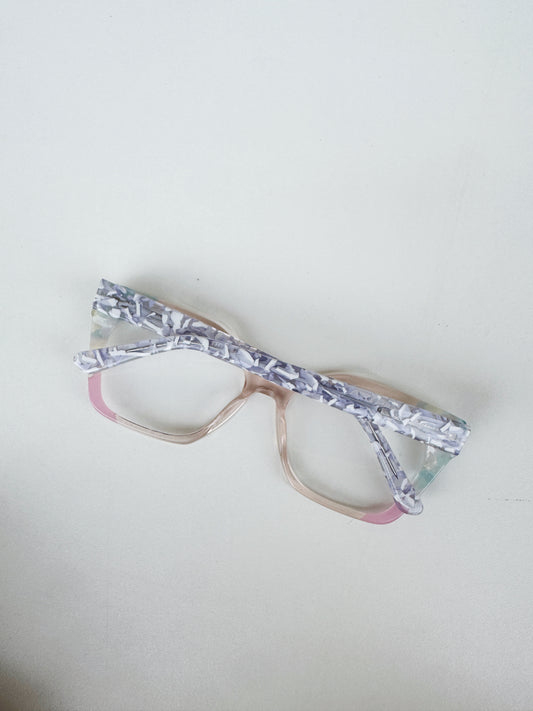 Pink Floral Acetate Frames