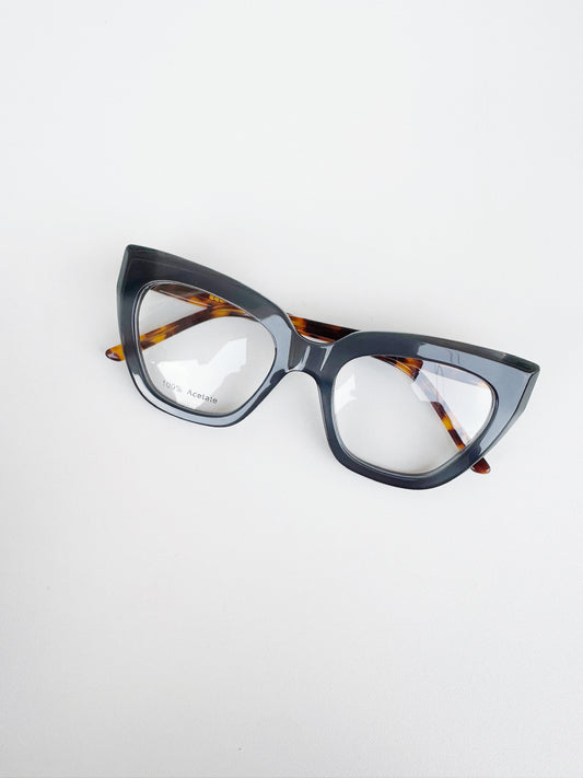 Black Acetate Cat-Eye Frames