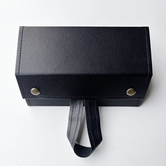 2 in 1 Leather Glasses Box and Protective Eyewear Case
 - Brown & Black
