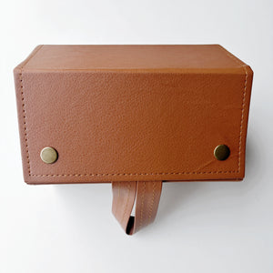 5 in 1 Leather Glasses Box and Protective Eyewear Case
 - Brown & Black
